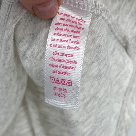 Justice Girls Gray Peach Just Peachy Graphic Tee Shirt size 14/16 plus - Picture 4 of 6